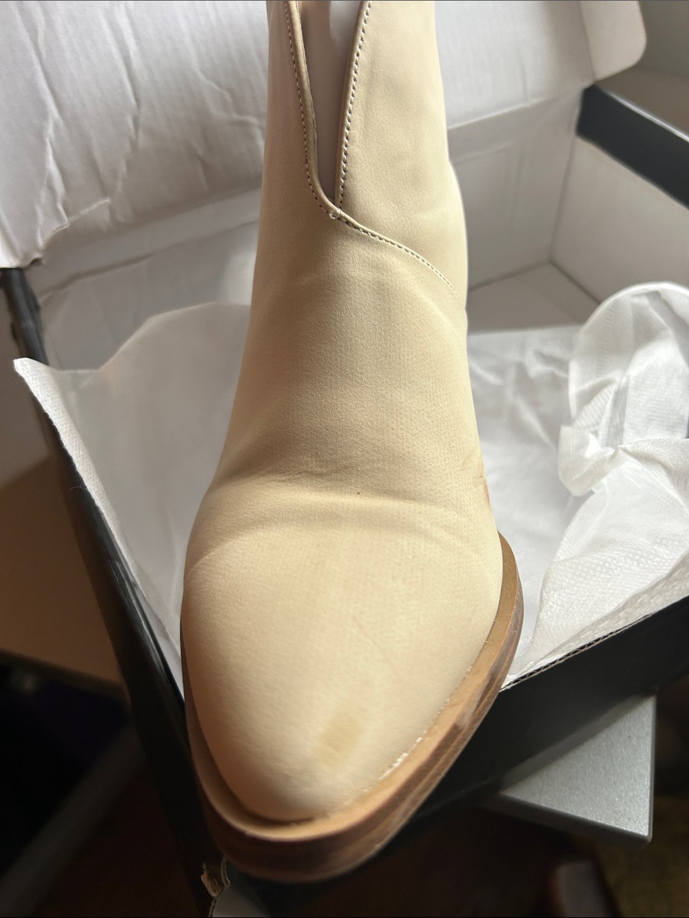 Women's Cream Chelsea Ankle Booties - Sleek Slip-On Style - Picture 10 of 10